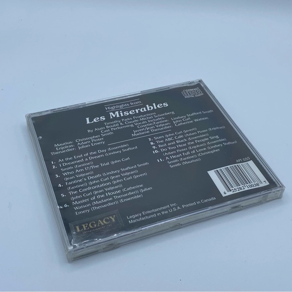 Les Miserables Highlights Timothy Parks Productions CD Legacy Entertainment - Picture 2 of 7